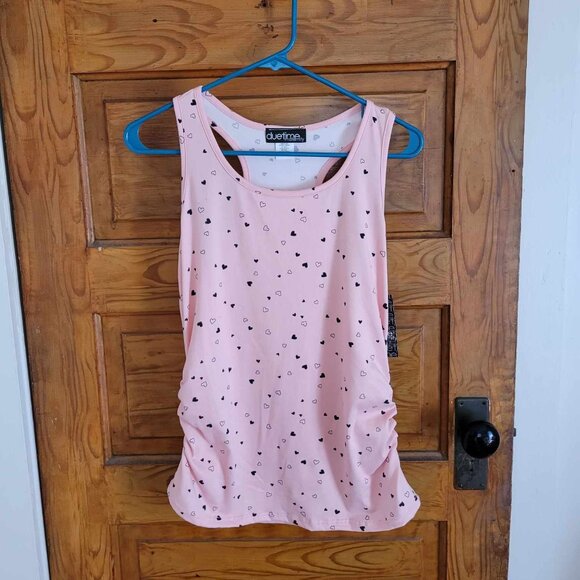 Pink Heart Maternity Tank - Picture 1 of 5
